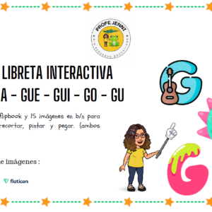 Flipbook sílabas GA GUE GUI GO GU