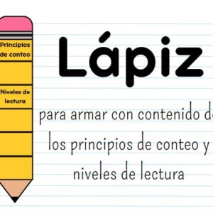 Póster de lápiz niveles de lectura - principios de conteo