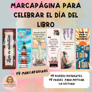 Marcapáginas para celebrar el Día del Libro