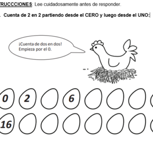 Guía de Trabajo: Conteo de Números de 2 en 2 y 5 en 5 para Primero Basico