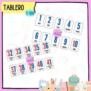 Tablero del 1-100 U,D y C.