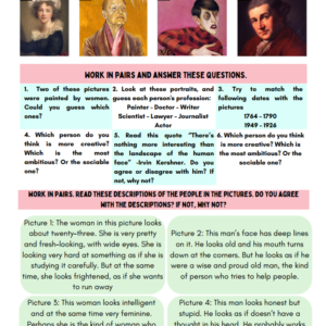 Guia de ingles, Cuatro retratos