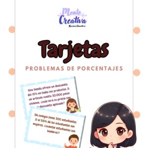 Tarjetas de Resolución de Problemas con porcentajes
