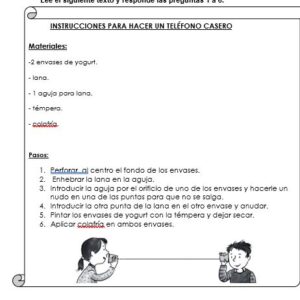 “Explorando Instrucciones: Aprendiendo con Textos Instructivos” Primero Basico