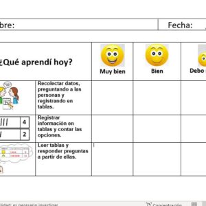 Reflexión sobre Recolectar y Analizar Datos"cierre de clase (guia publicada)primero Basico