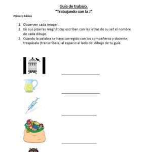 “Explorando la Letra J: Actividades para Primer Básico”