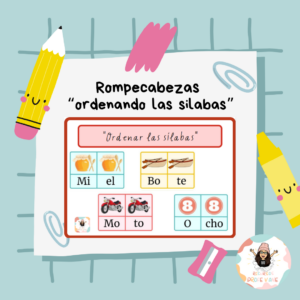 Rompecabezas "ordenando las silabas"