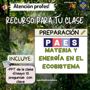 Material PAES "Materia y energía en el ecosistema"