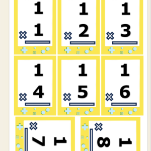 Flashcards Tablas de Multiplicación