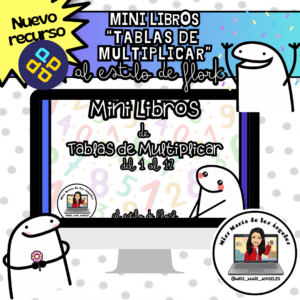 Mini libros de las tablas de multiplicar (del 1 al 12) al estilo de Flork.