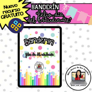 Banderín “feliz día del estudiante”