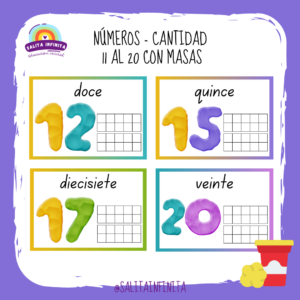 Número- cantidad 11 al 20