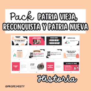 Pack: 3 clases de Patria Vieja, Reconquista y Patria Nueva