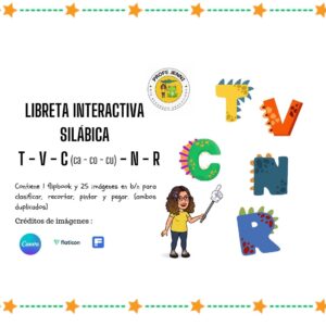 Flipbook sílabas T - V - C - N - R