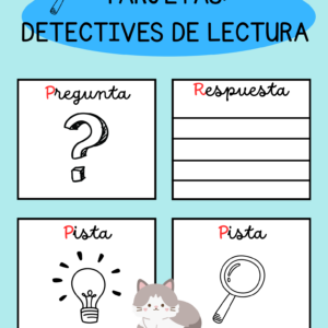 Detectives de la lectura: Tarjetas de comprensión lectora