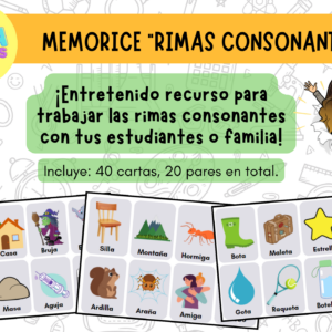 MEMORICE RIMAS CONSONANTE