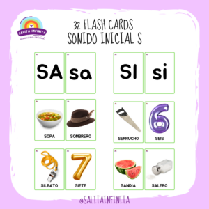 Flash cards sonido inicial S
