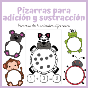 Pizarras para adición y sustracción