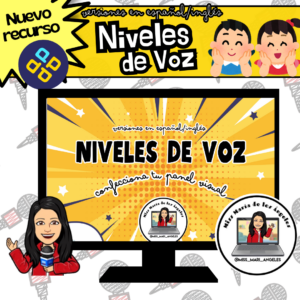 “Niveles de voz para pizarra” (versiones en español/inglés)
