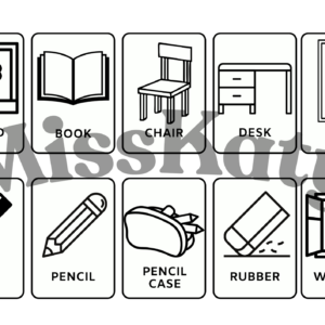 Classroom Objects Flashcards