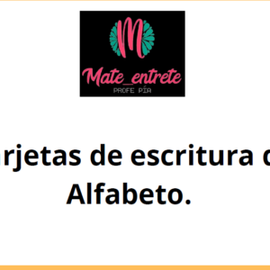 Tarjetas de escritura Alfabeto