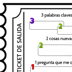 Ticket de salida - 3, 2, 1