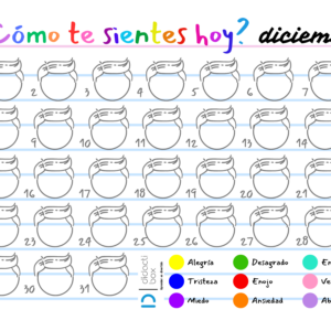 Calendario de emociones diciembre niño