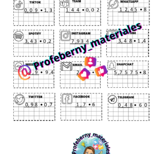 Multiplicación de números decimales: Redes sociales
