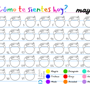 Calendario de emociones mayo niño