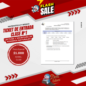 LECTURA Y ESCRITURA DE NÚMEROS NATURALES - Ticket de entrada