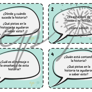 Tarjetas de preguntas para comprensión lectora de textos
