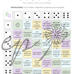 Juego para trabajar la metacognición / Metacognition self-reflection questions