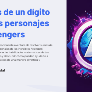 Problemas de sumas de 1 dígito con los personajes de avengers