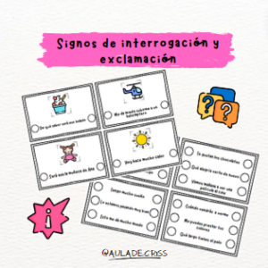 Plantillas signos de interrogación y exclamación