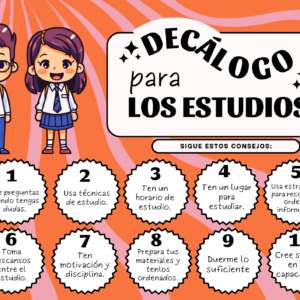 Póster Decálogo para los estudios