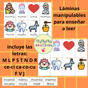 Láminas para enseñar a leer tomo 1
