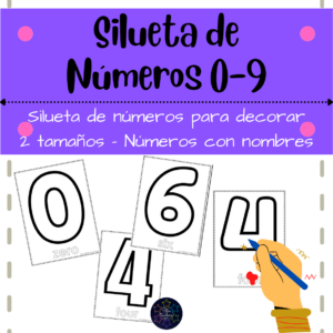 Silueta de números | Número del día | Números del 0 al 9