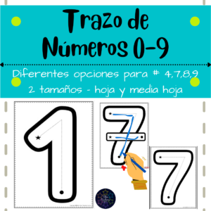 Trazo de números del 0 al 9