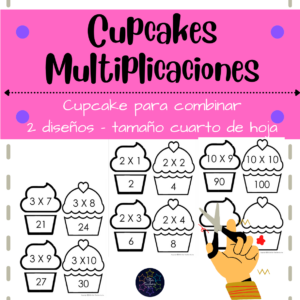 Juego de las multiplicaciones con cupcakes