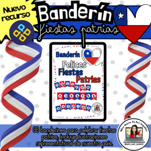 Banderín de Fiestas Patrias de Chile para Imprimir | Recurso Educativo Digital