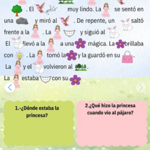 Cuentos con imágenes y preguntas de confección propia