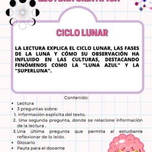 Ficha de Lectura cíentífica Fases Lunares
