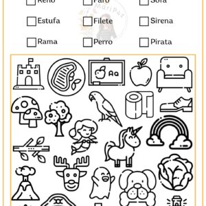 Lee, busca y colorea