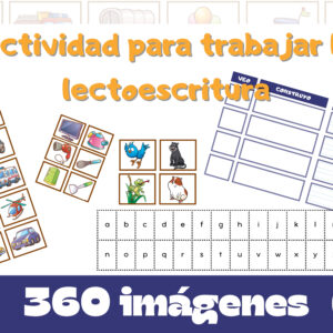 Plantilla para trabajar la lectoescritura - Español - Inglés
