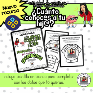 ¿Cuánto conoces a tu hij@? - Actividad de Escritura para reunión de apoderados.