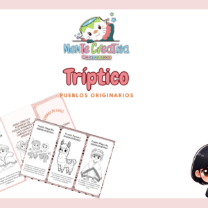 Tríptico para Colorear de Pueblos Originarios