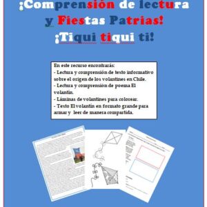 Comprensión de lectura Fiestas Patrias