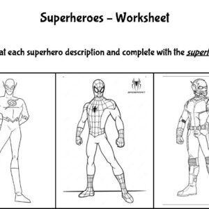Superlatives - Superheroes Worksheet