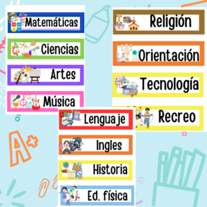 Asignaturas para horario de clases