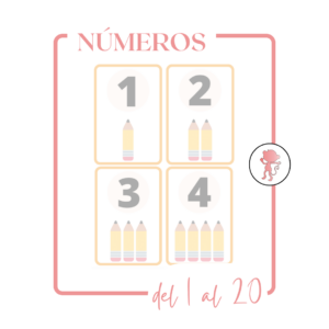 TARJETAS NÚMEROS DEL 1 AL 20